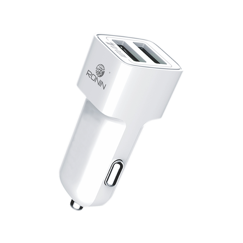 Ronin R-411 Dual USB Car Charger ~ 2.4A with Lightning