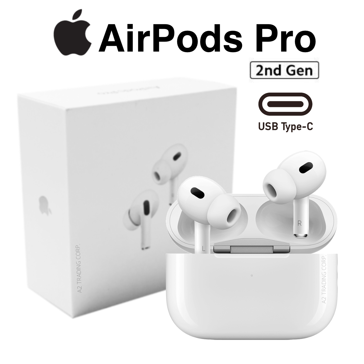 Airpods Pro Anc | Pro 2 Type C |  Active  Noise Cancellation | Wireless Earbuds Bluetooth 5.0, Super Sound Bass, Charging Case and Extra Ear-Buds, Pop-Up Feature  Compatible with All Devices |