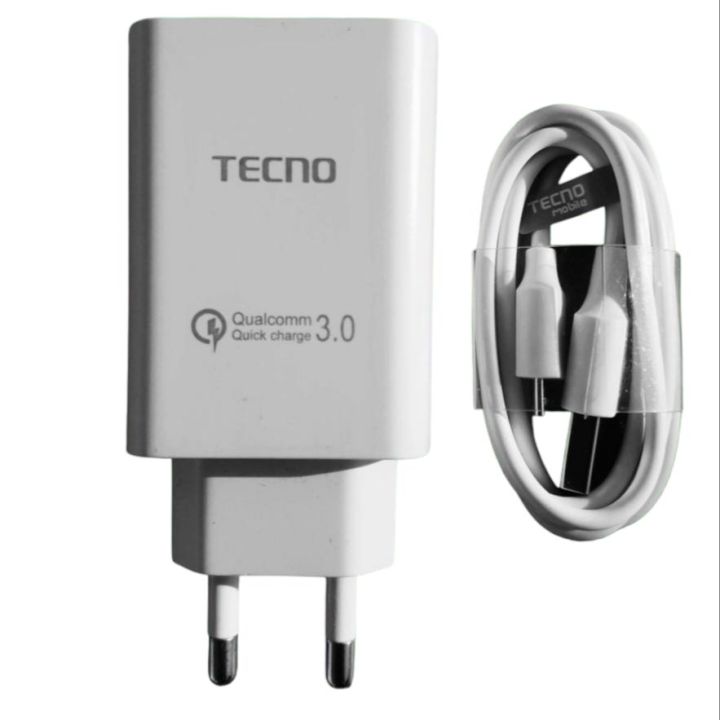 Tecno Adapter [QC 3.0] 15W Adaptive Fast Charging Adapter For all Brands Supports Upto 15 Watt Fast Charging